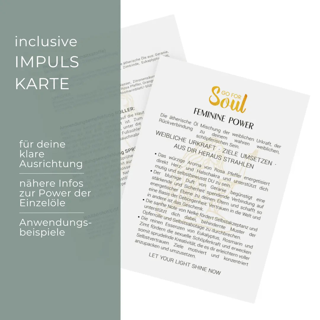 FEMININE POWER - ätherische Ölmischung der weibliche Urkraft & Rückverbindung zu deinem schöpferischen Sein
