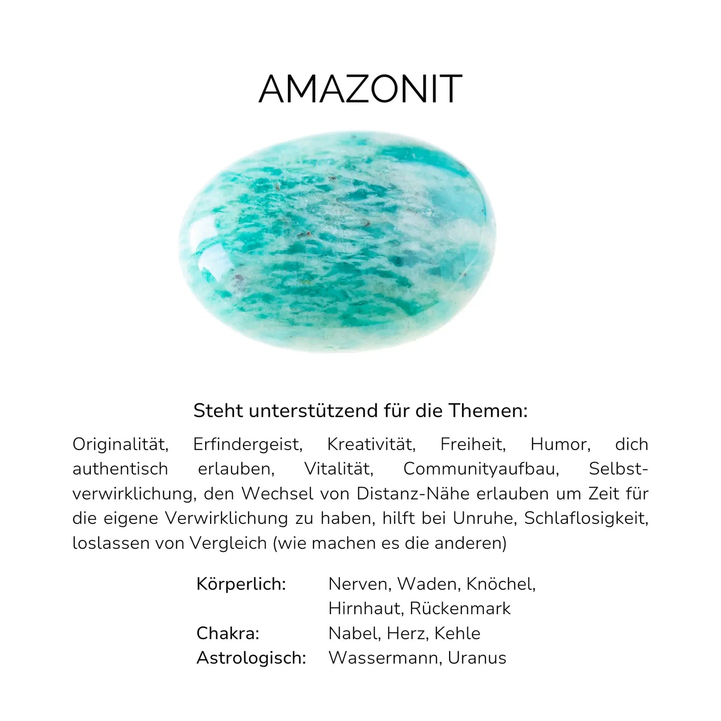 AMAZONIT CRYSTAL RING - Stein der Unabhängigkeit