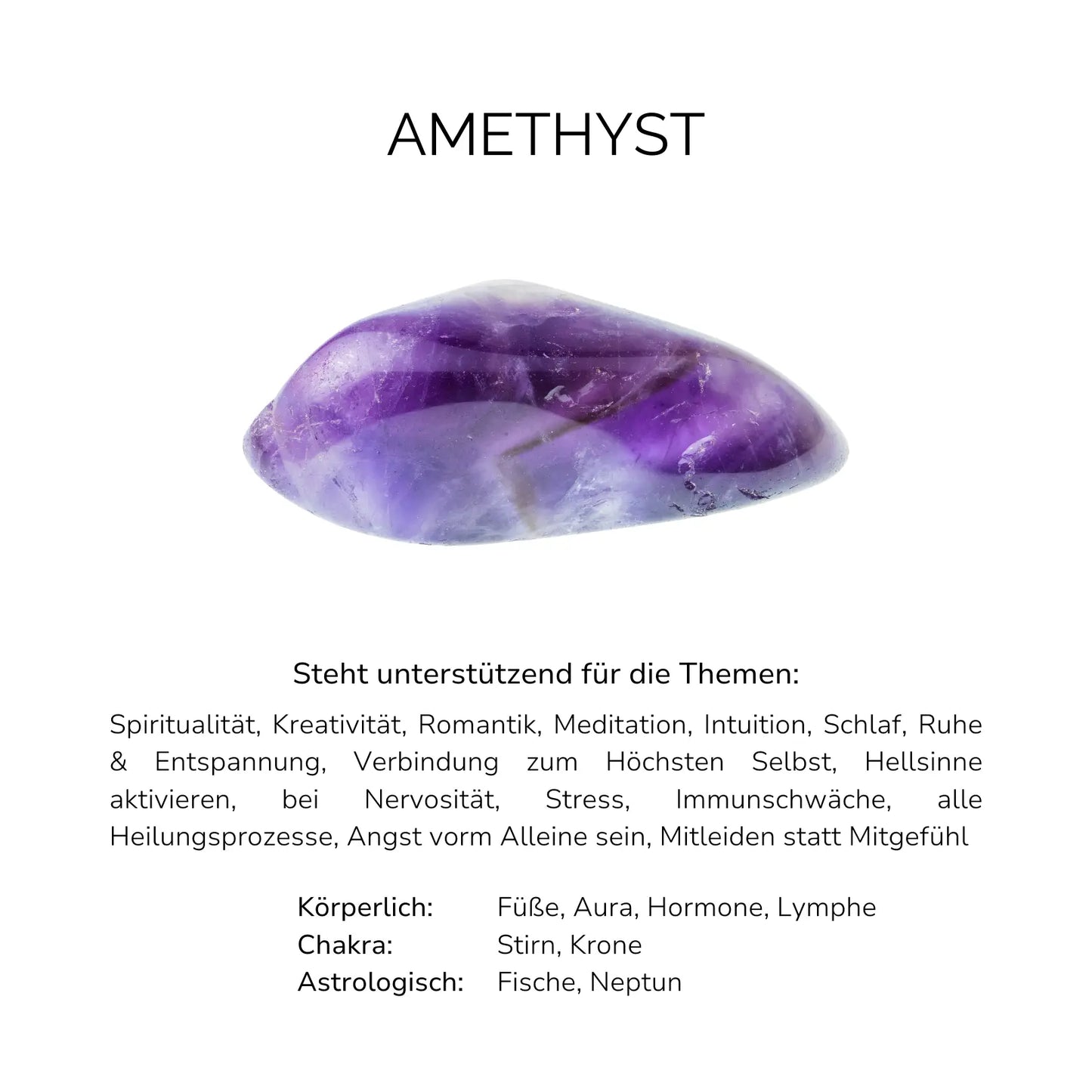 AMETHYST CRYSTAL RING - Stein der Spiritualität & Anbindung