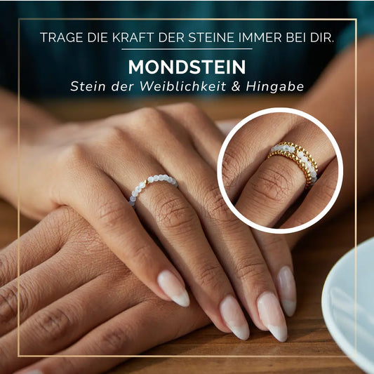 MONDSTEIN CRYSTAL RING - Stein der Weiblichkeit & Hingabe