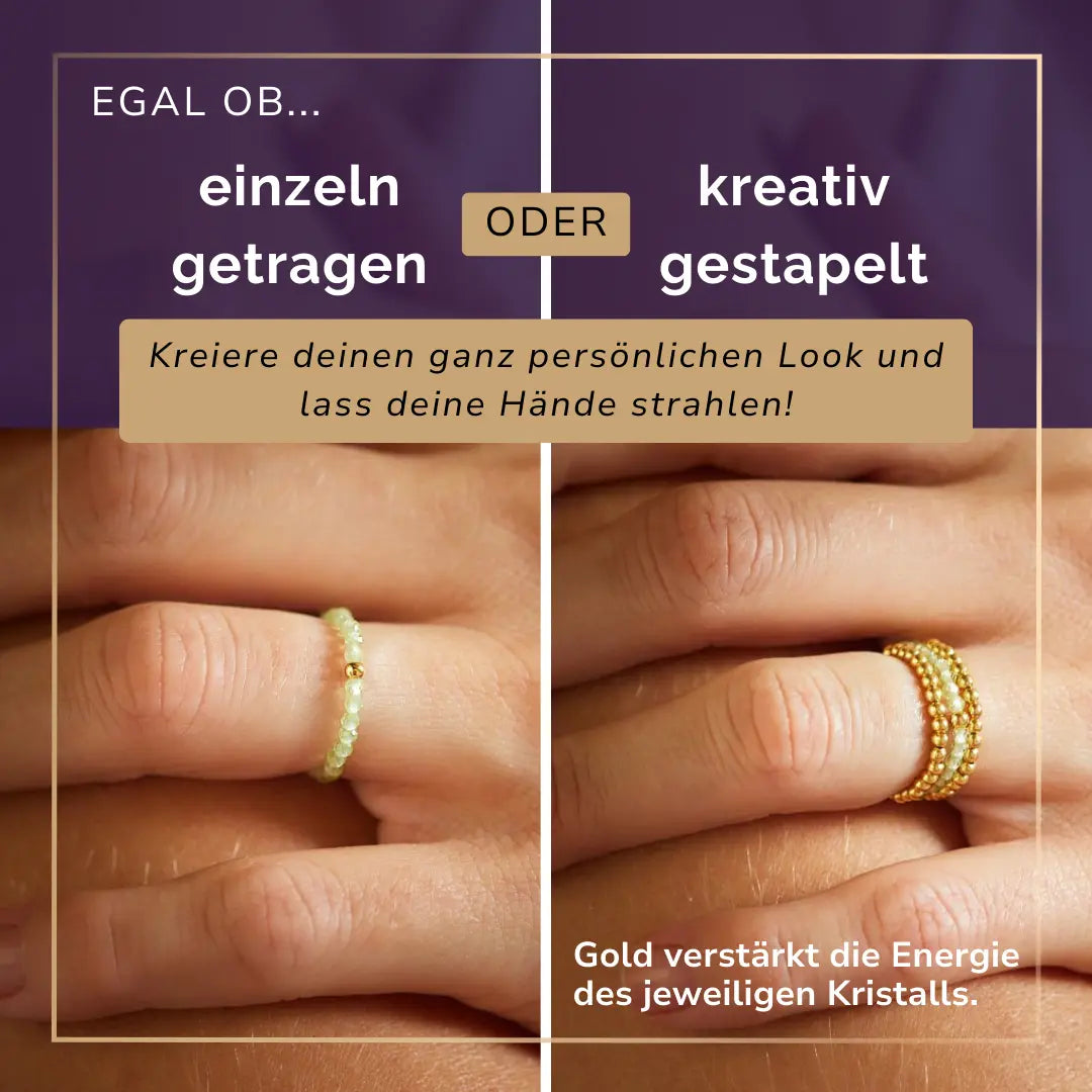 PERIDOT CRYSTAL RING - Stein der Leichtigkeit
