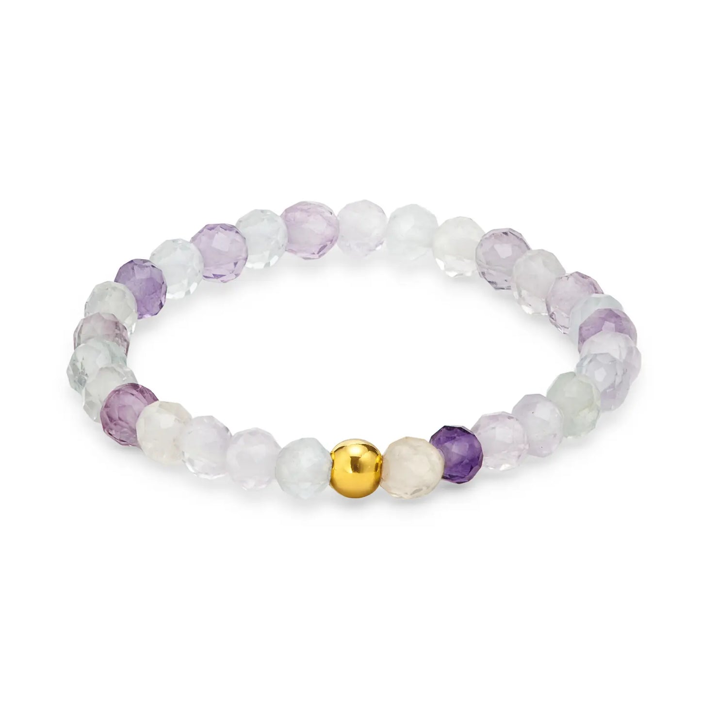 REGENBOGENFLUORIT CRYSTAL RING - Stein des Optimismus