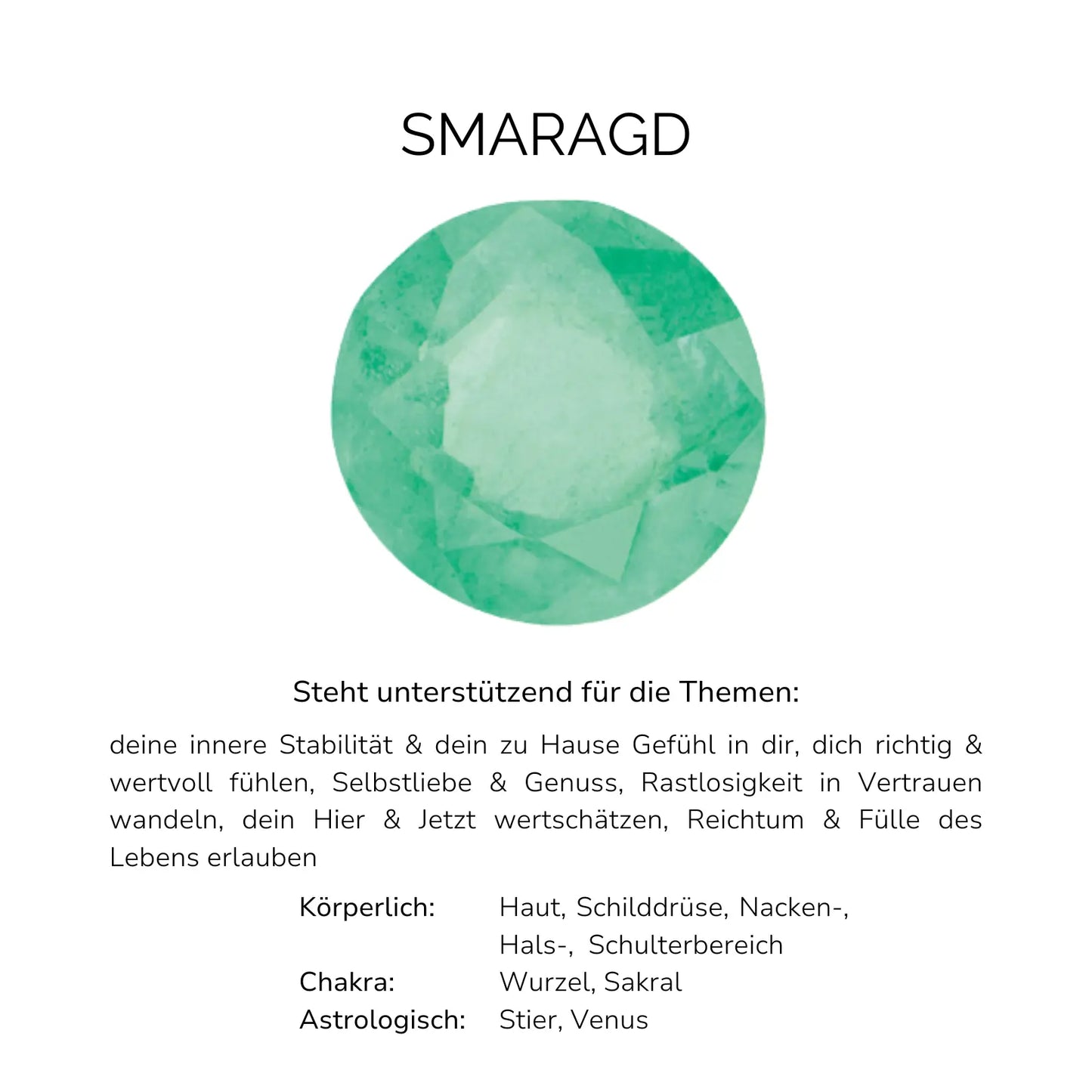 SMARAGD CRYSTAL RING - Stein der Selbstliebe