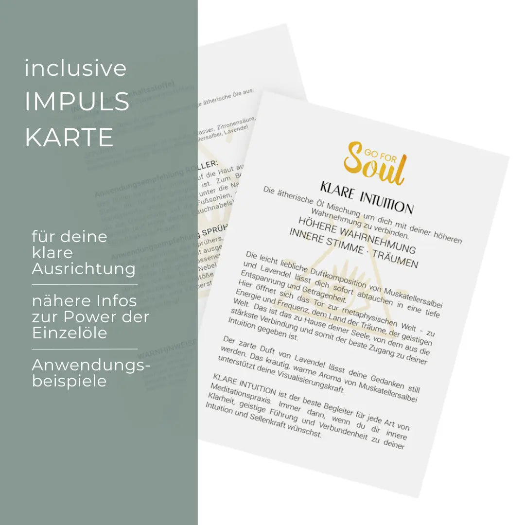 KLARE INTENTION - ätherische Ölmischung um dich mit deiner höheren Wahrnehmung zu verbinden.