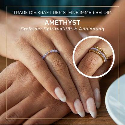 AMETHYST CRYSTAL RING - Stein der Spiritualität & Anbindung
