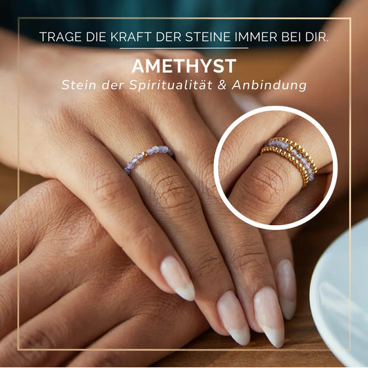 AMETHYST CRYSTAL RING - Stein der Spiritualität & Anbindung