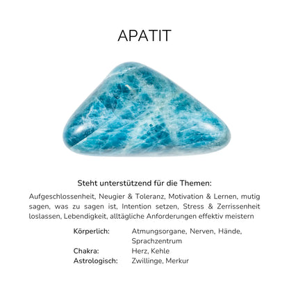 APATIT CRYSTAL RING - Stein der Redegewandtheit