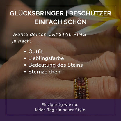 OBSIDIAN CRYSTAL RING - Stein der Transformation