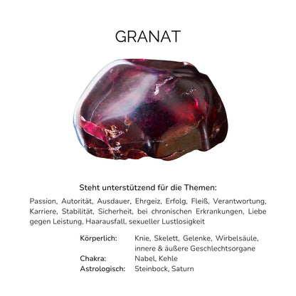GRANAT CRYSTAL RING - Stein der Leidenschaft & des Erfolges