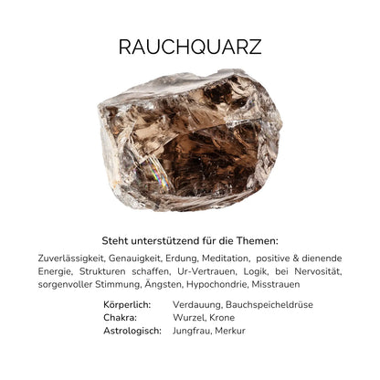 RAUCHQUARZ CRYSTAL RING - Stein für Ur-Vertrauen & der Bestimmung