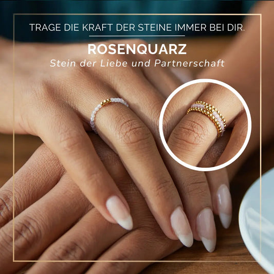 ROSENQUARZ CRYSTAL RING - Stein der Partnerschaft