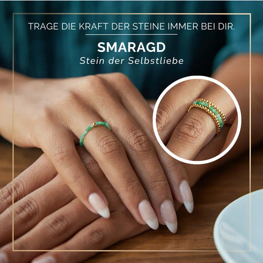 SMARAGD CRYSTAL RING - Stein der Selbstliebe