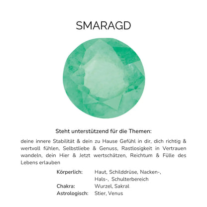 SMARAGD CRYSTAL RING - Stein der Selbstliebe
