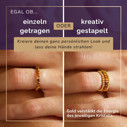 TIGERAUGE CRYSTAL RING - Stein der Lebensenergie