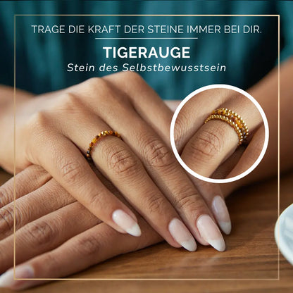 TIGERAUGE CRYSTAL RING - Stein der Lebensenergie