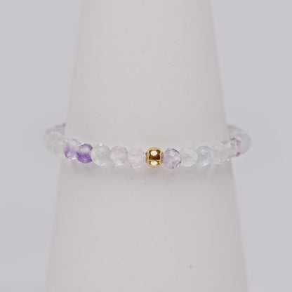 REGENBOGENFLUORIT CRYSTAL RING - Stein des Optimismus