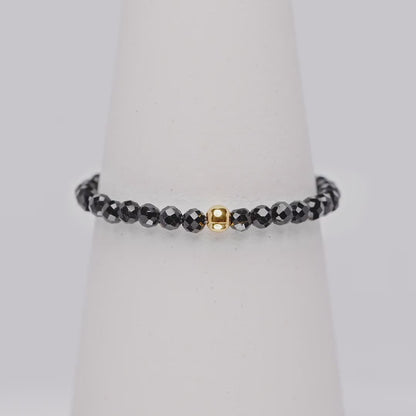 SCHWARZER TURMALIN CRYSTAL RING - Stein des Schutzes