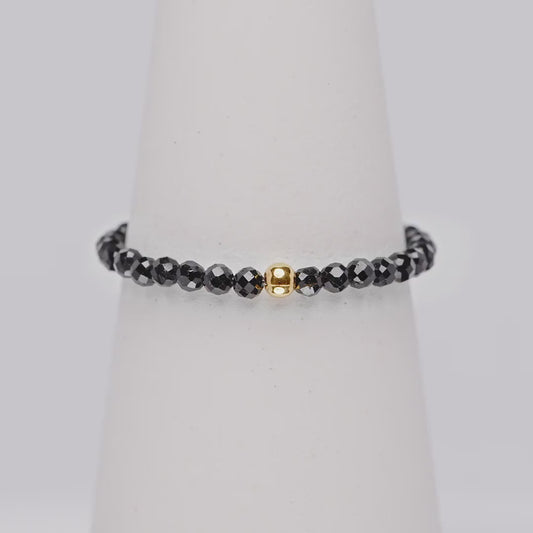 SCHWARZER TURMALIN CRYSTAL RING - Stein des Schutzes