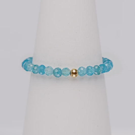 APATIT CRYSTAL RING - Stein der Redegewandtheit