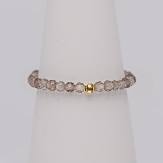 RAUCHQUARZ CRYSTAL RING - Stein für Ur-Vertrauen & der Bestimmung